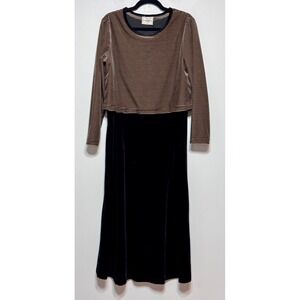 Vintage Velvet Whimsigoth Maxi‎ Dress Size 6 Fairy Grunge Cottage Goth Lagelook